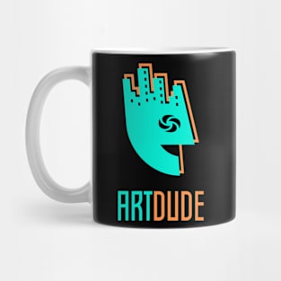 YourArtDude Logo In Green And Orange Mug